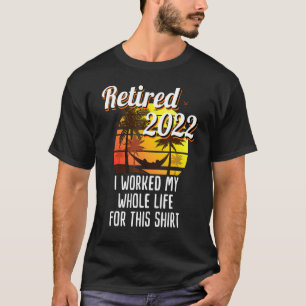 Palmtree Sunset  Retirement 2022 Mens & Womens T-Shirt