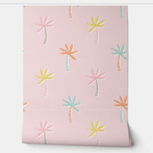 Palmtrees Cute Pink Wallpaper