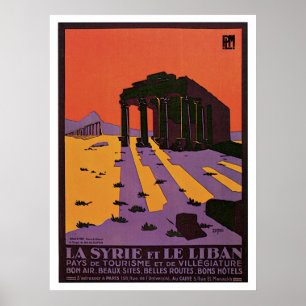 Palmyra Syria Vintage Travel Poster