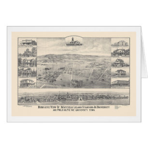 Palo Alto, CA. Panoramic Map 1888 (1658A)