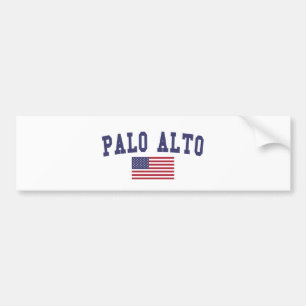 Palo Alto US Flag Bumper Sticker