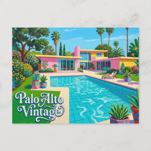 Palo Alto Vintage California Postcard