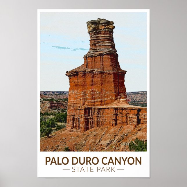 Palo Duro Canyon State Park Texas Art Poster (Front)