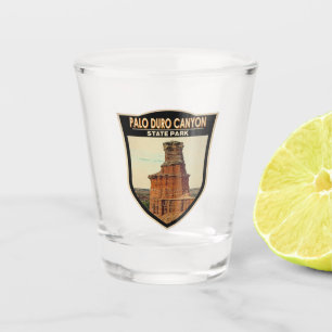 Palo Duro Canyon State Park Texas Art   Shot Glass