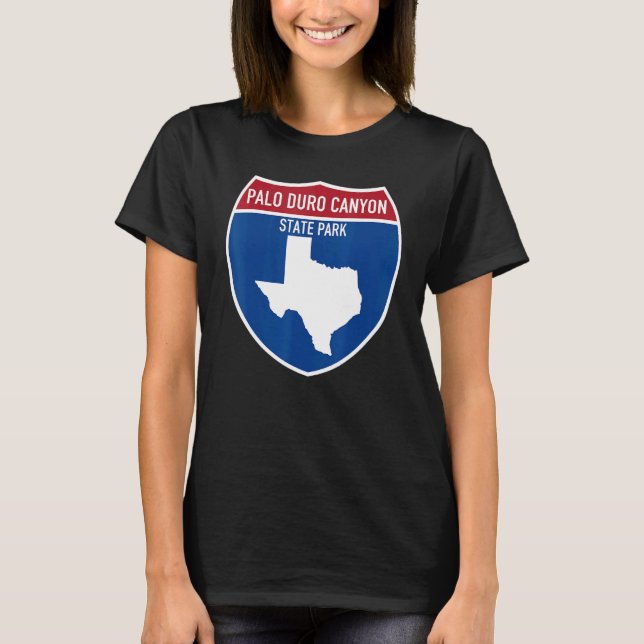 Palo Duro Canyon State Park Texas Highway Vacation T-Shirt (Front)