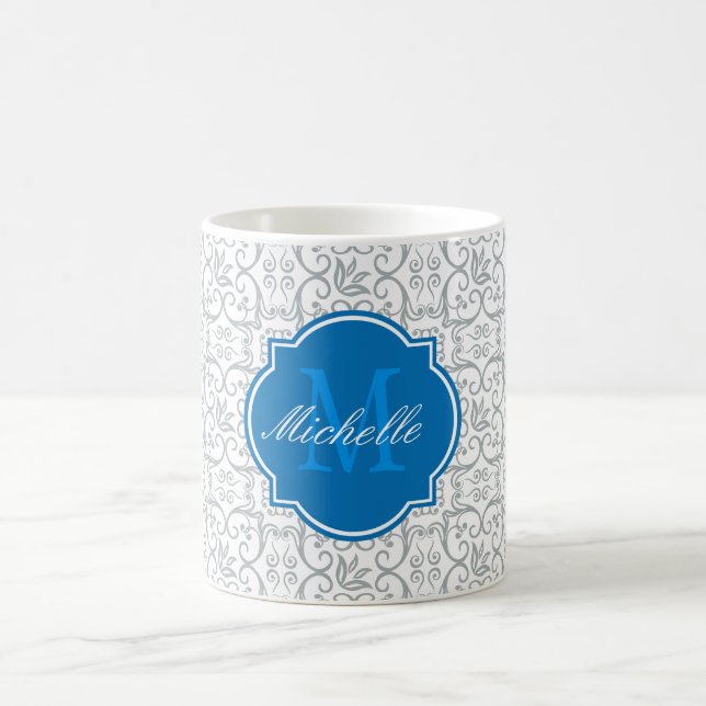 Paloma Damask Monogram Mug (Center)
