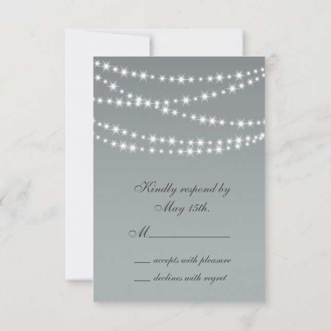 Paloma Grey Twinkle Lights RSVP Card (Back)