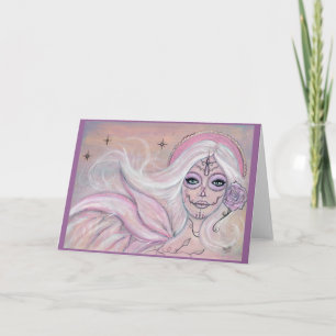 Paloma pink Day of the dead greeting card By Renee