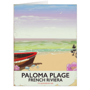 Paloma Plage, French Riviera travel poster