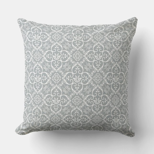 Paloma & White Damask Pillow (Front)