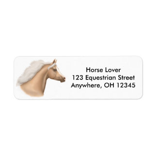 Palomino Arabian Horse Label Return Address Label