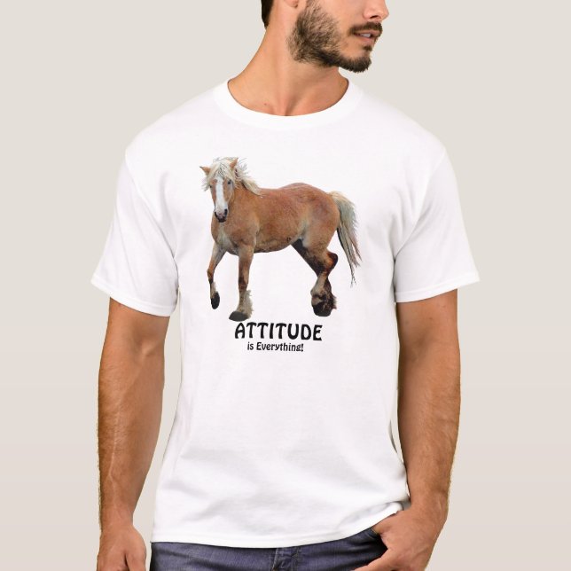 Palomino Belgian Draught Horse Sporty Apparel T-Shirt (Front)