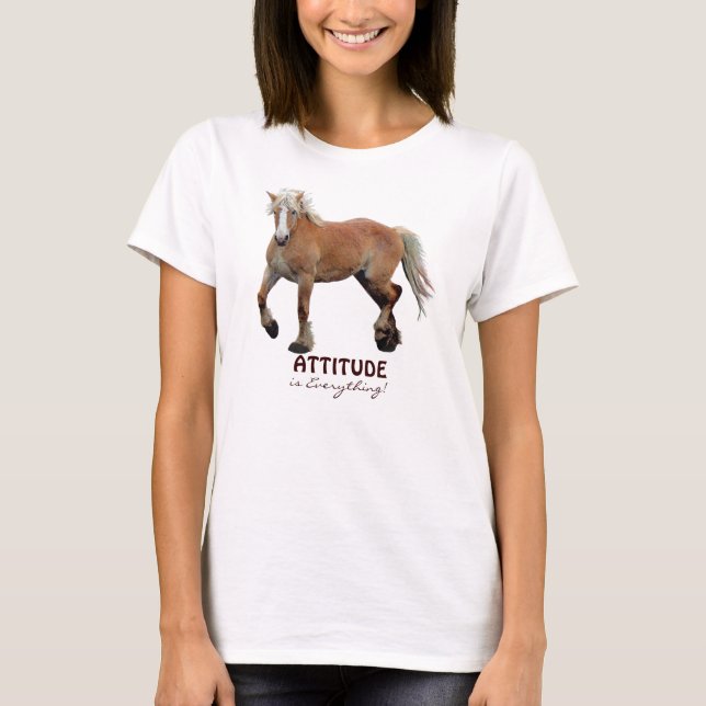 Palomino Belgian Draught Horse Sporty Apparel T-Shirt (Front)