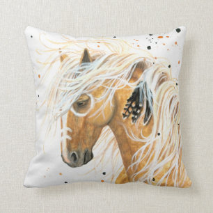 Palomino Horse by BiHrLe Pillow