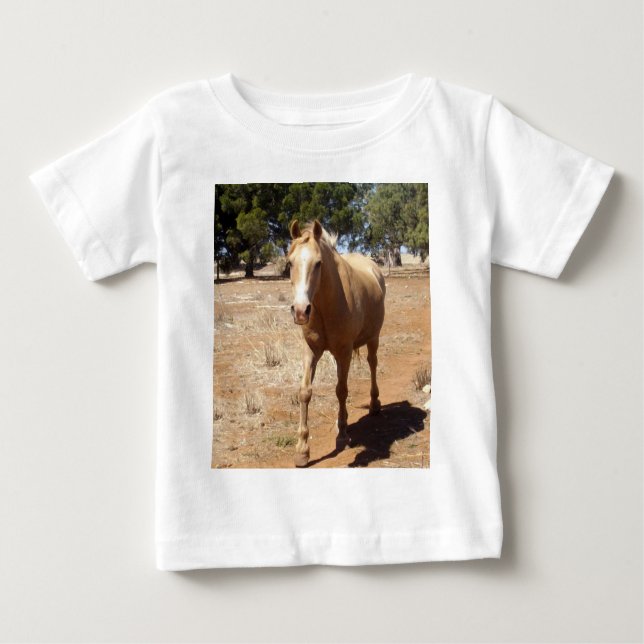 Palomino Horse Greeting, Baby T-Shirt (Front)