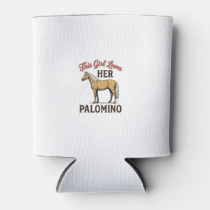 Palomino Horse Lover Vintage Engraving T-Shirt_1 Can Cooler