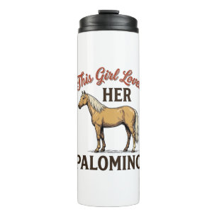 Palomino Horse Lover Vintage Engraving T-Shirt_1 Thermal Tumbler