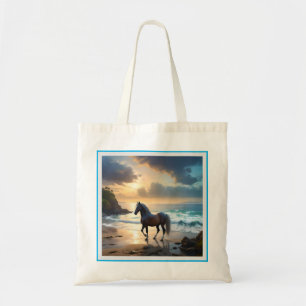 Palomino Horse On The Beach, Tote Bag