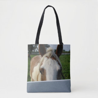 Palomino Horse Playing Peek a Boo Tote Bag