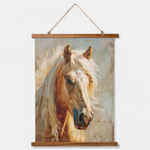 Palomino Horse Portrait Hanging Tapestry