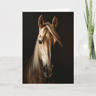 Palomino Horse Portrait  Photograph  Card