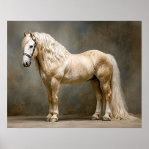 Palomino Horse Portrait Poster