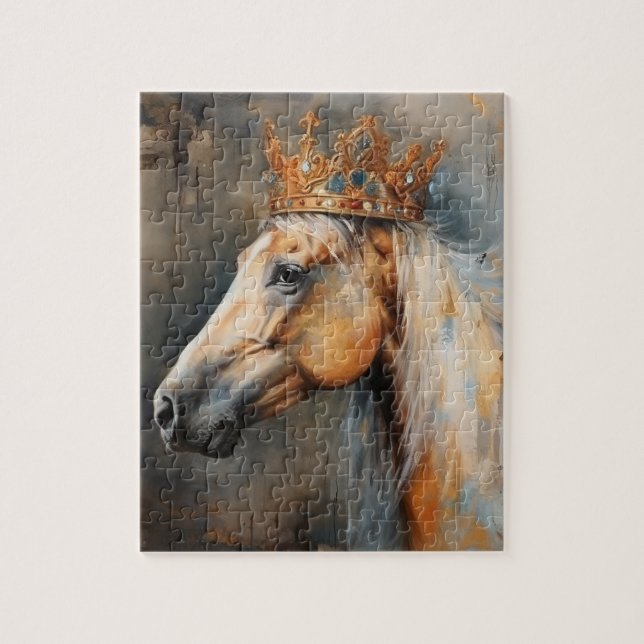 Palomino Horse With a Crown Jigsaw Puzzle (Vertical)