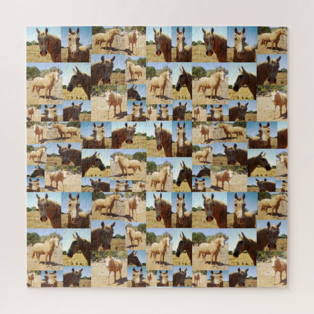 Palomino Horses Photo Collage, Jigsaw Puzzle (Vertical)
