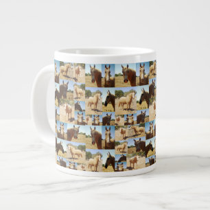Palomino Horses Photo Collage, Large Coffee Mug