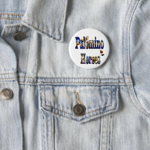 Palomino Horses Picture Logo, 6 Cm Round Badge