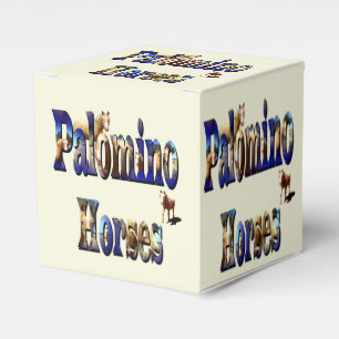 Palomino Horses Picture Logo, Favour Box