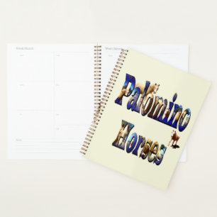 Palomino Horses Picture Logo, Planner