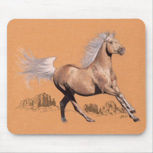 Palomino in coloured pencil mouse pad