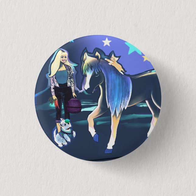 Palomino Nights Painting Button (Front)