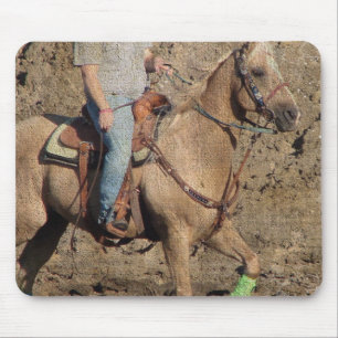 Palomino Rodeo Horse Warmup Grunge Mouse Pad