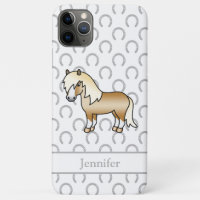 Palomino Shetland Pony Cute Cartoon Illustration
