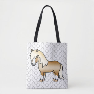 Palomino Shetland Pony Cute Cartoon Illustration Tote Bag