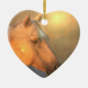 Palomino Sunset Horse Ornament