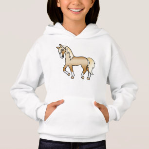 Palomino Trotting Horse Cute Cartoon Illustration