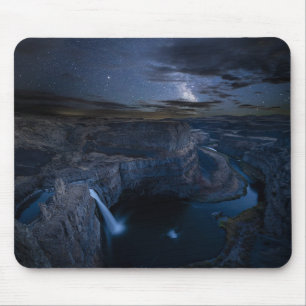 Palouse Falls Park & Milky Way   Washington State Mouse Pad