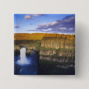 Palouse Falls State Park in Washington 15 Cm Square Badge