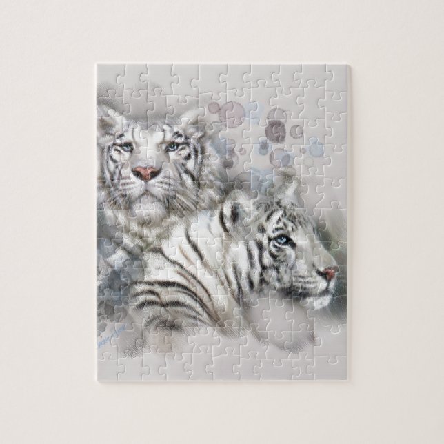 Pals.jpg Tigers tiger White tiger Jigsaw Puzzle (Vertical)