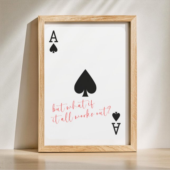 Palying Card Anniversary gift ace of spades  Poster (Creator Uploaded)