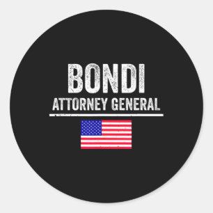 Pam Bondi Attorney General Of President Trump Pick Classic Round Sticker