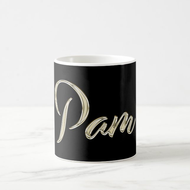 Pam white Handwriting Tasse Kaffeetasse Coffee Mug (Center)