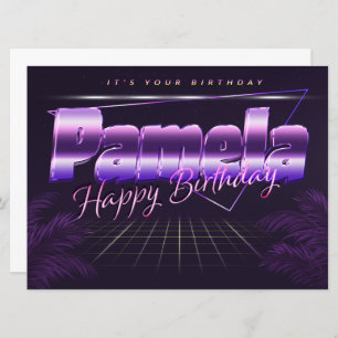 Pamela Name First Name pura retro card Birthday