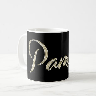 Pamela white Handwriting Tasse Kaffeetasse Coffee Mug