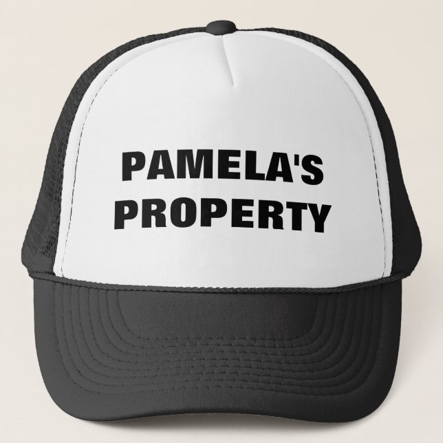 PAMELA'S PROPERTY TRUCKER HAT (Front)