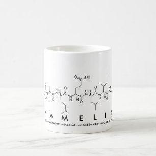 Pamelia peptide name mug