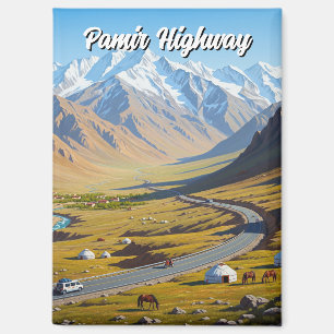Pamir Highway Tajikistan Travel  Magnet